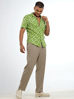 Load image into Gallery viewer, Short Sleeve Cuban Collar Bandhani Shirt – Guava Green
