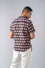 Load image into Gallery viewer, Regular Fit Block Printed Cotton Shirt - Bodhi Black

