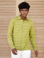 Load image into Gallery viewer, Comfort Fit Handwoven Ikat Shirt - Wild Moss
