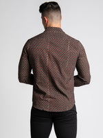 Load image into Gallery viewer, Regular Fit Block Printed Cotton Shirt - Chaman Black
