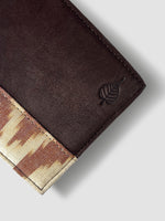 Load image into Gallery viewer, Pāli Leather &amp; Fabric Wallet  - Brown

