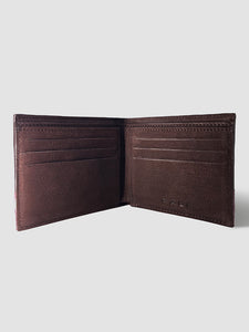 Pāli Leather & Fabric Wallet - Burgundy