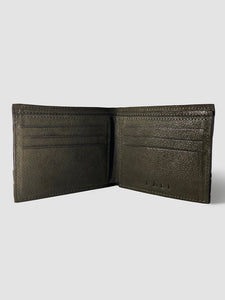 Pāli Leather & Fabric Wallet  - Olive