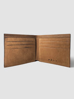Load image into Gallery viewer, Pāli Leather &amp; Fabric Wallet - Tan
