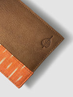 Load image into Gallery viewer, Pāli Leather &amp; Fabric Wallet - Tan
