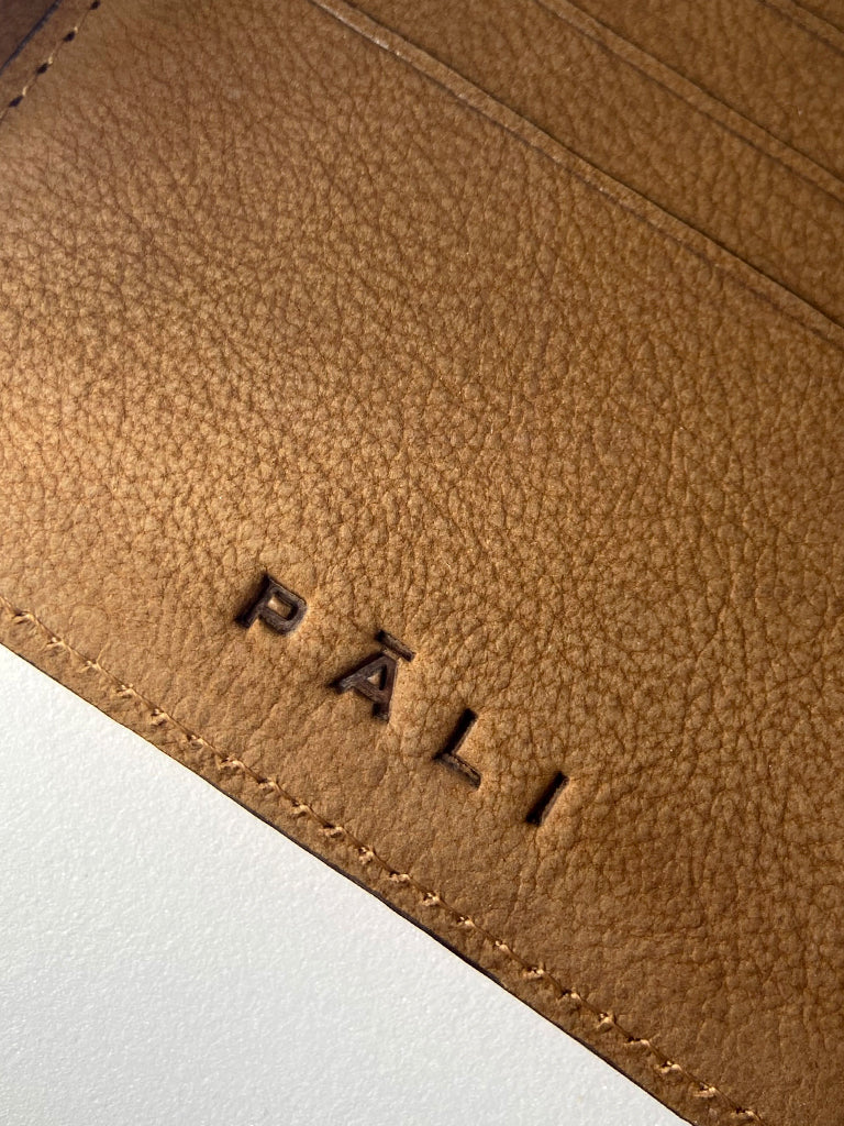 Pāli Leather & Fabric Wallet - Tan